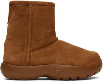 Bottega Veneta Tan Snap Ankle Boots In 7665-caramel
