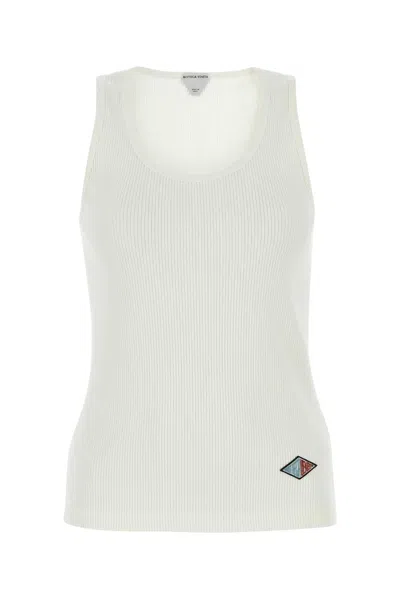 Bottega Veneta Tank Logo In White