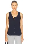Bottega Veneta Buttoned Scoop Neck Tank Top In Animal Print