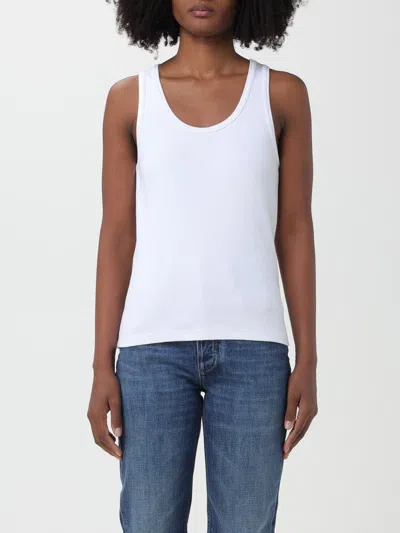 Bottega Veneta Tank Top In Ribbed Stretch Cotton In Metallic