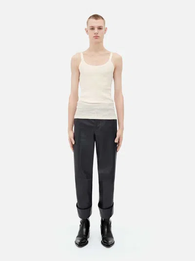 Bottega Veneta Slim-fit Ribbed Cotton-jersey Tank Top In White