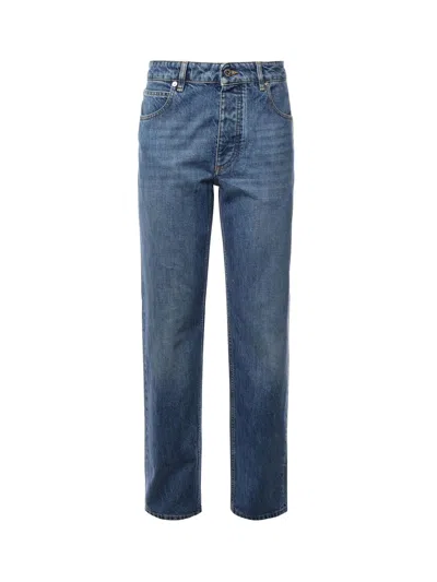 Bottega Veneta Tapered Leg Jeans In Mid Blue