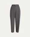 Bottega Veneta Tapered Wool Stretch Tricotine Trousers In Graphite