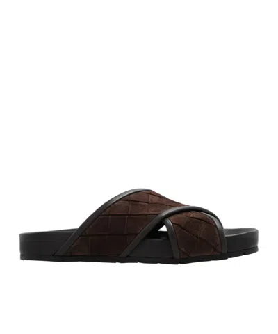 BOTTEGA VENETA TARIK INTRECCIATO SUEDE SANDALS