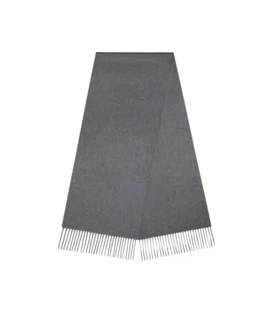Bottega Veneta Tassel Cashmere Scarf In Gray Mixed Color