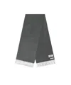 Bottega Veneta Tassel Cashmere Scarf In Medium Gray