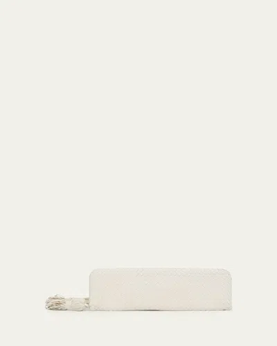 Bottega Veneta Tassel Nappa Leather Clutch Bag In White