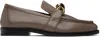 Bottega Veneta Brown Leather Astaire Loafers In 2354 Pinecone