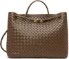 Bottega Veneta Taupe Large Andiamo Bag In 2383 Pinecone-m B-pi