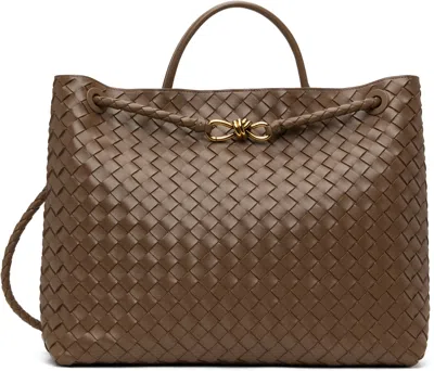 Bottega Veneta Taupe Large Andiamo Bag In 2383 Pinecone-m B-pi