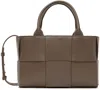 Bottega Veneta Taupe Mini Arco Tote In 2560 Taupe Grey Gold