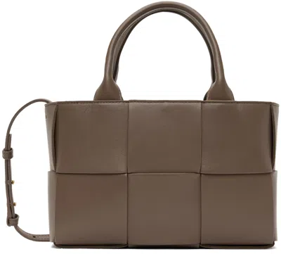 Bottega Veneta Taupe Mini Arco Tote In 2560 Taupe Grey Gold