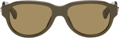 Bottega Veneta Taupe Ribbon Stretch Sunglasses In Brown