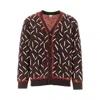 Bottega Veneta Tchsticks Motif Cotton-blend Cardigan In Brown