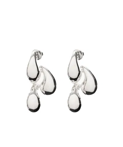 Bottega Veneta Teardrop Earrings In Silver