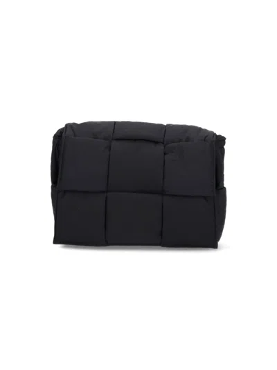 Bottega Veneta "padded Tech Cassette" Mini Bag In Black  