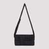 Bottega Veneta Tech Cassette Stitch Mini Shoulder Handbag In Black