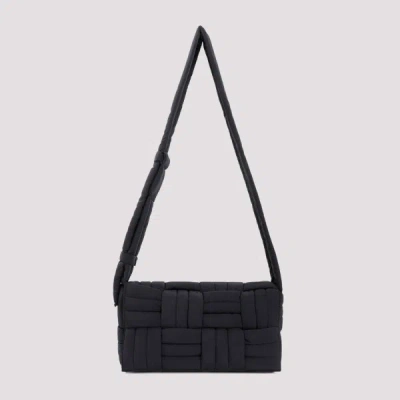 Bottega Veneta Tech Cassette Stitch Shoulder Bag Unica In Black