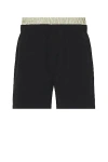 Bottega Veneta Nylon Swim Shorts With Back Pocket And Elasticated Waistband In Black