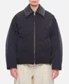 Bottega Veneta Intrecciato Leather-trimmed Shell Down Jacket In Black