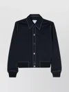 Bottega Veneta Tech Nylon Jacket With Ribbed Cuffs And Hem In Black