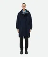 Bottega Veneta Tech Nylon Padded Parka In Blue