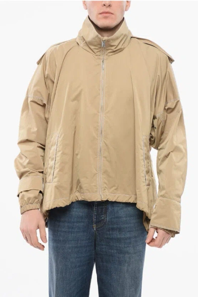 Bottega Veneta Tech Nylon Parka With Visible Stitichings