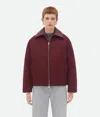 Bottega Veneta Intrecciato Leather-trimmed Shell Down Jacket In Barolo