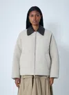 Bottega Veneta Women Tech Nylon Puffer Jacket In Gray