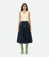 Bottega Veneta Tech Nylon Skirt In Blue