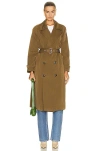 Bottega Veneta Tech Nylon Trench Coat In Liana
