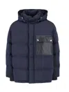 Bottega Veneta Technical Cotton Down Jacket In Blue