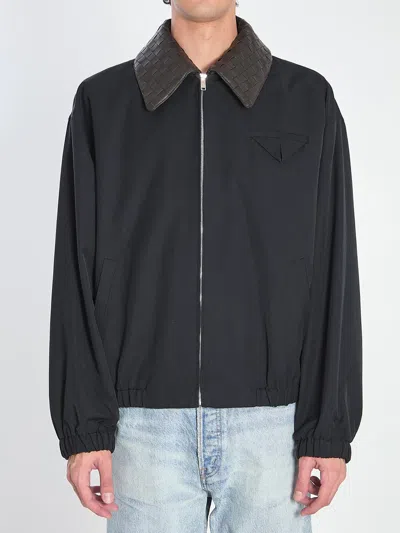 Bottega Veneta Technical Cotton Jacket In Black