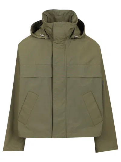 BOTTEGA VENETA TECHNICAL COTTON JACKET JACKETS GREEN