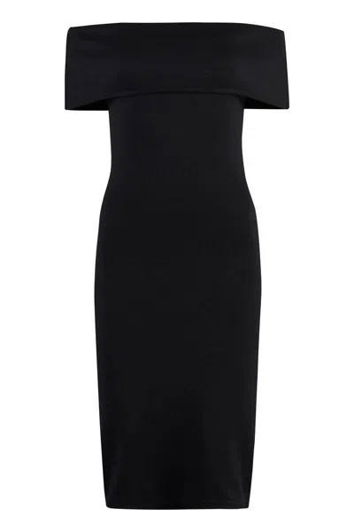 Bottega Veneta Technical Nylon Dress In Black