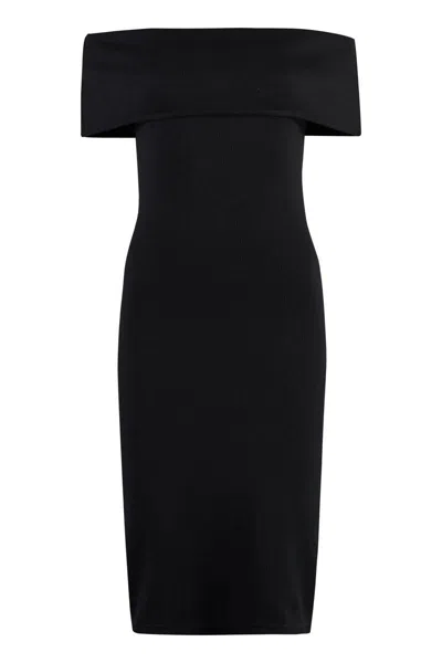 Bottega Veneta Technical Nylon Dress In Black