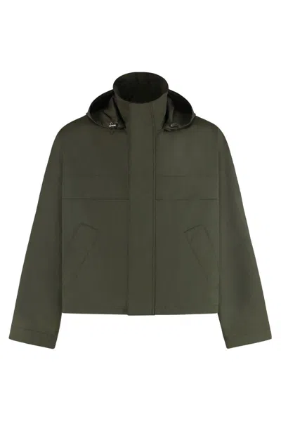 Bottega Veneta Techno Fabric Jacket In Green