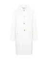 Bottega Veneta Teddy Fleece Button-front Midi Coat In White