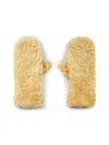 Bottega Veneta Teddy Shearling And Leather Logo Gloves