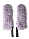 Bottega Veneta Teddy Shearling And Leather Logo Gloves