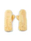 Bottega Veneta Teddy Shearling And Leather Logo Gloves