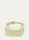 Bottega Veneta Mini Jodie Intrecciato-woven Leather Cross-body Bag In Ice Cream Gold
