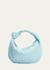 Bottega Veneta Blue Teen Jodie Leather Shoulder Bag In Pale Blue
