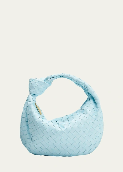 Bottega Veneta Teen Jodie皮革单肩包 In Light Blue