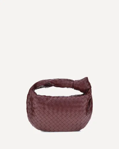 Bottega Veneta Teen Jodie Handbag In Burgundy