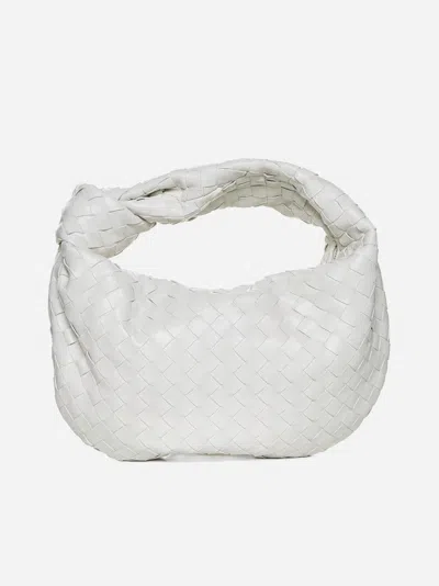 Bottega Veneta Teen Jodie Intrecciato Leather Bag In White