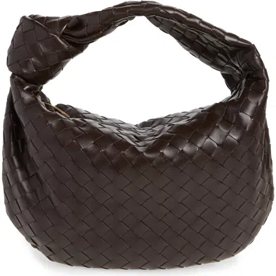 Bottega Veneta Teen Jodie Intrecciato Leather Hobo In 2132 Fondant-gold