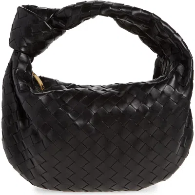 Bottega Veneta Jodie Teen Mini Knotted Intrecciato Leather Tote In Brown