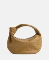 Bottega Veneta Teen Jodie Knitted Shoulder Bag In Beige