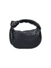 Bottega Veneta Navy Teen Jodie Bag In Black  